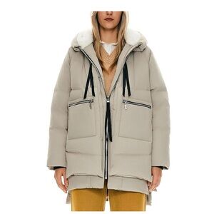 Orolay beige puffer coat Woman’s Sz xs hooded